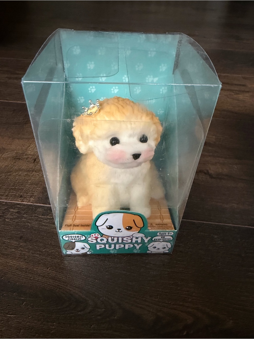 Zorbitz Squishy Puppy Plush Toy - Cream Puppy with Crown